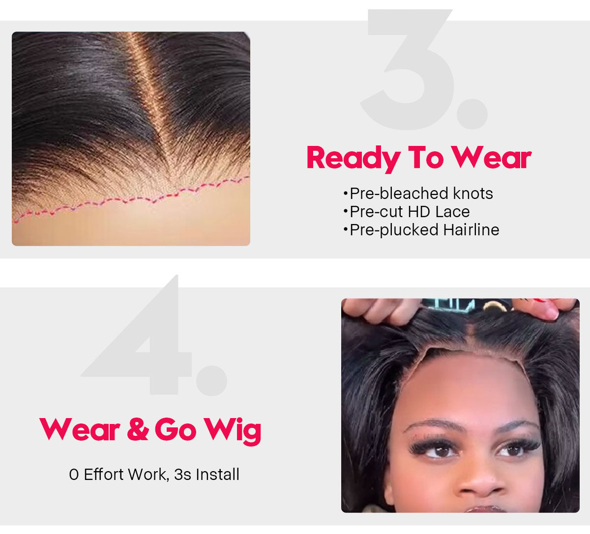 Pre-cut Lace Wig Straight Hair
