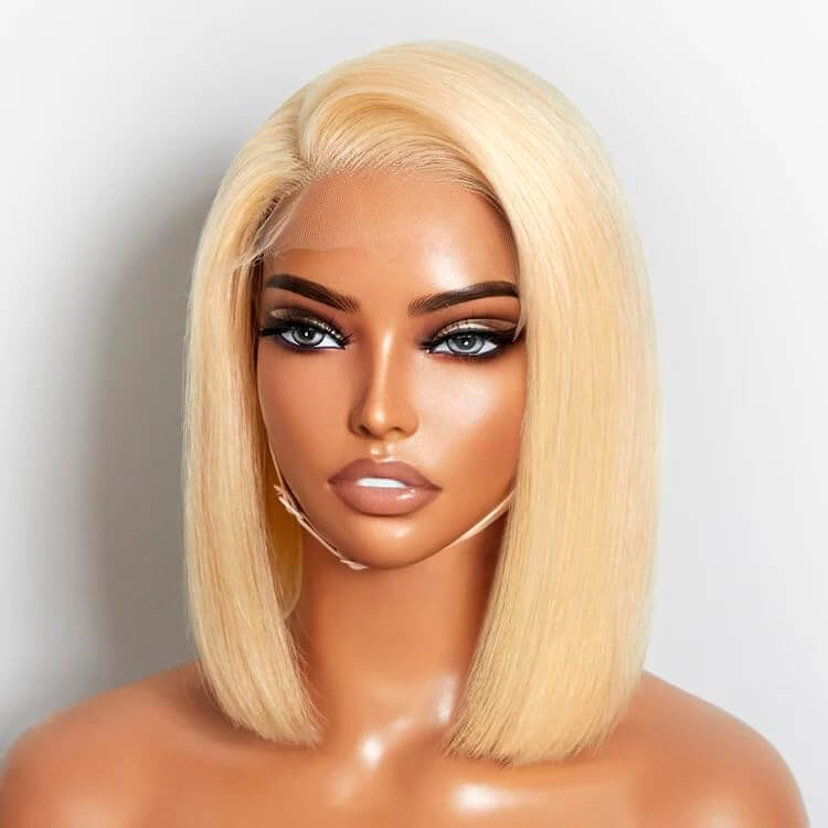 Wesface Wigs 613 Bob Blonde Lace Front Wigs Human Hair 13x4 Transparent Lace 613 Bob Frontal Wig Human Hair Pre Plucked With Baby Hair