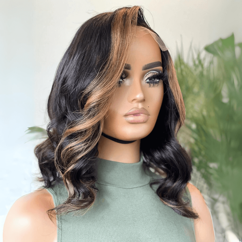 wigsandwanderlust Recommends!!! Wesface Side Part 1B/27 Loose Wave Bob Pre-Cut Lace Glueless Wig Human Hair Wig For Women 180% Density