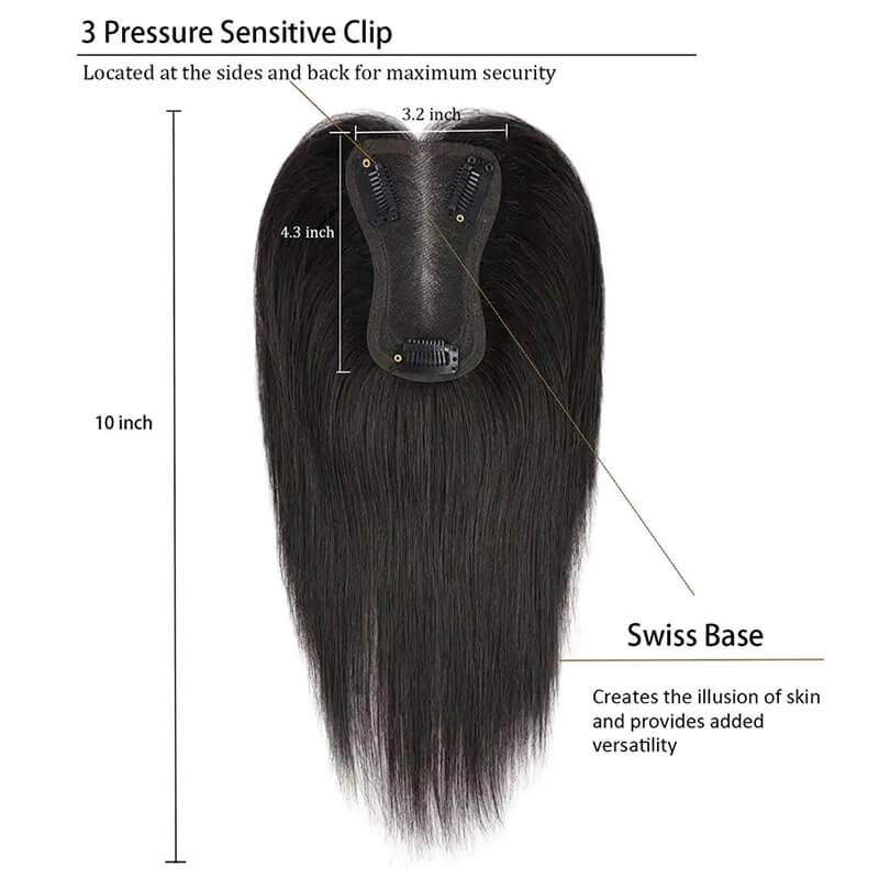 Extensões de cabelo com grampos para cabelos humanos reais, perucas para mulheres com cabelos ralos