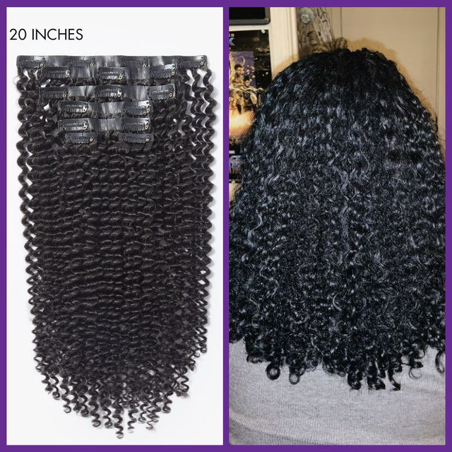 Full & Thick Straight / Body Wave / Kinky Curly / Yaki Straight / Kinky Straight 7Pcs Clip in Hair Extensions Real Human Hair Pieces 135g for 1 Pack
