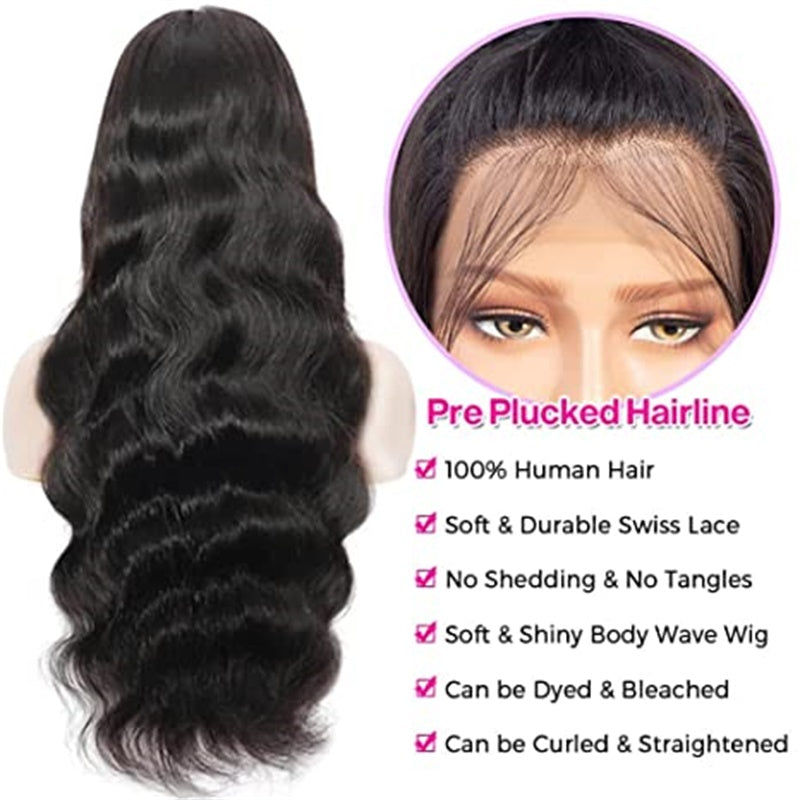 Flash Sale Wesface Body Wave 13x4 Lace Front 180% Density Human Hair Wig