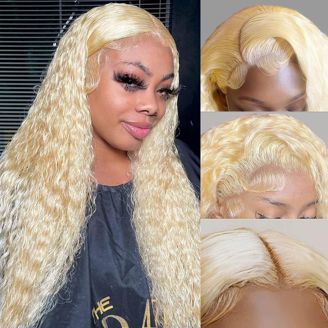 Wessface Wigs Blonde 613 Lace Front Wig Human Hair 13x4 Transparent Lace Frontal Curly Lace Front Wigs Human Hair Pre Plucked Bleached Knots With Baby Hair