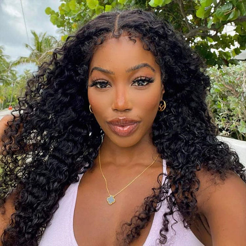 4C Curly Lace Wig 4x4 & 13x4 & 13x6 Lace Frontal Curly Human Hair Wig Wesface Wigs