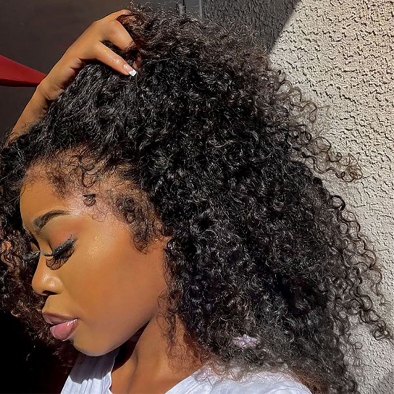 4C Curly Lace Wig 4x4 & 13x4 & 13x6 Lace Frontal Curly Human Hair Wig Wesface Wigs