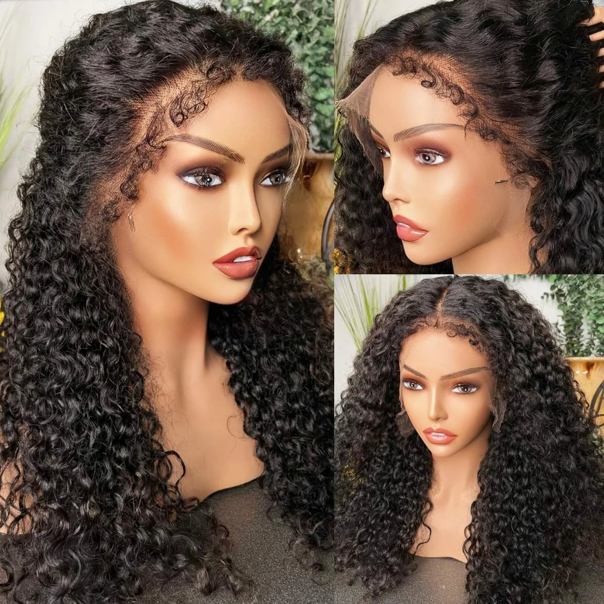Wesface 4C Edges Curly Baby Hair Hd Lace Deep Wave Human Hair Wig