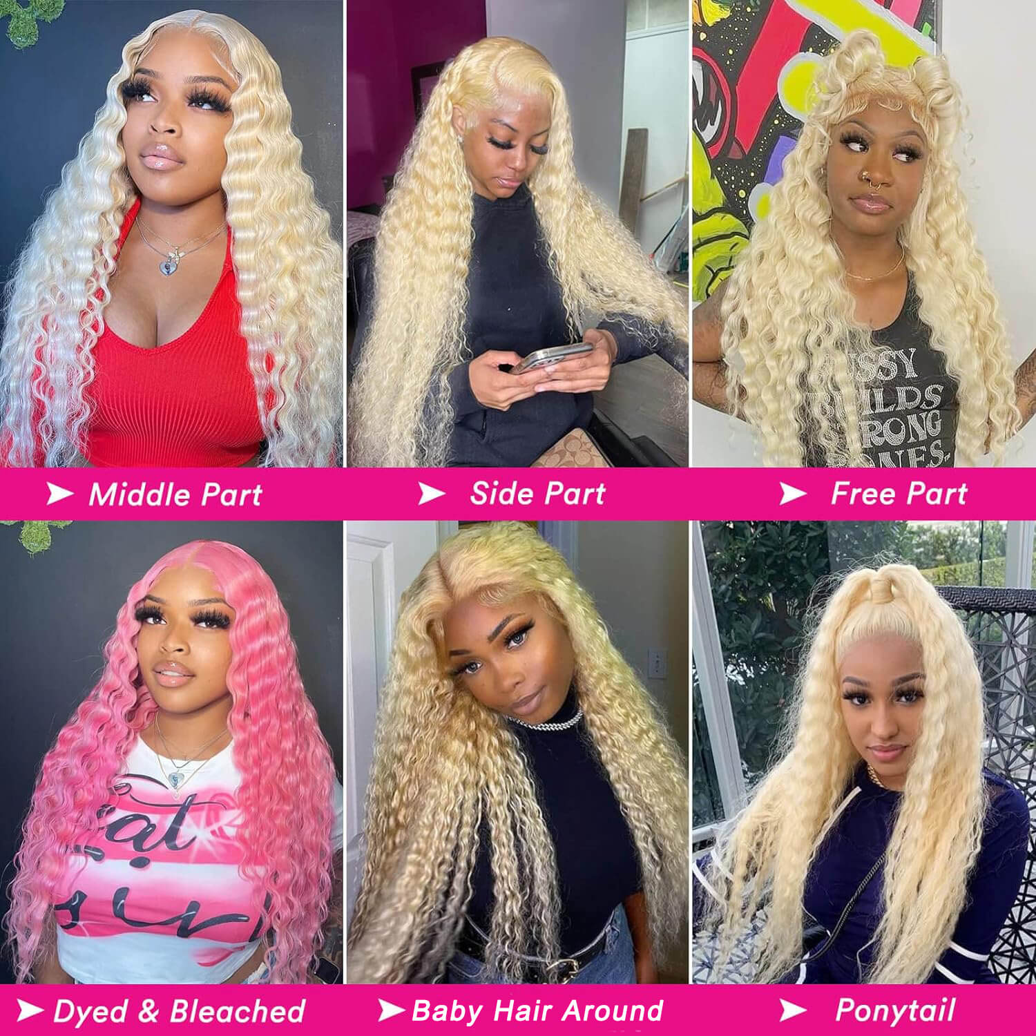Wessface Wigs Blonde 613 Lace Front Wig Human Hair 13x4 Transparent Lace Frontal Curly Lace Front Wigs Human Hair Pre Plucked Bleached Knots With Baby Hair