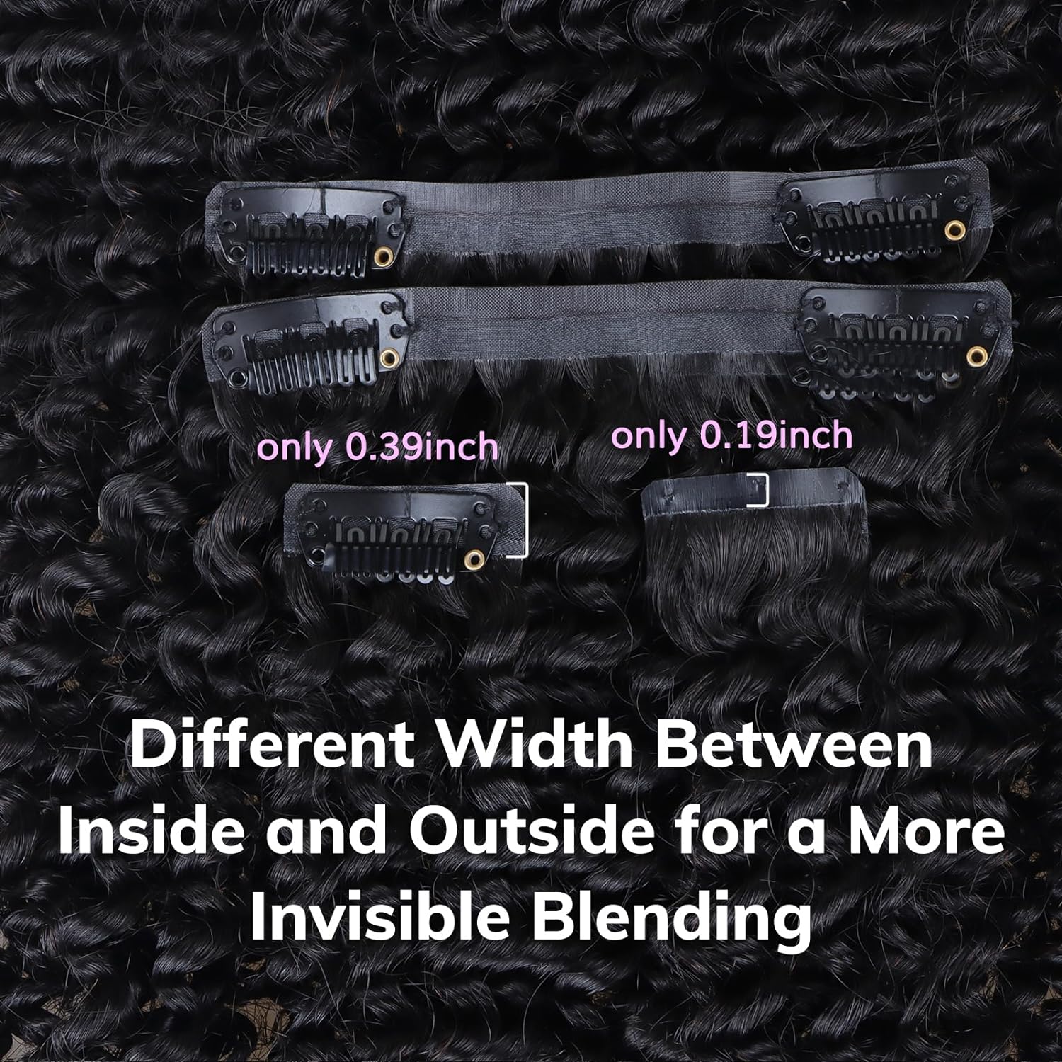 Kinky Curly 7Pcs Clip in Hair Extensions Cabelo Virgem Brasileiro Natural Profundo Kinky Curly Clip Ins para Mulheres Negras Clip In Human Hair Extensions Trama Dupla