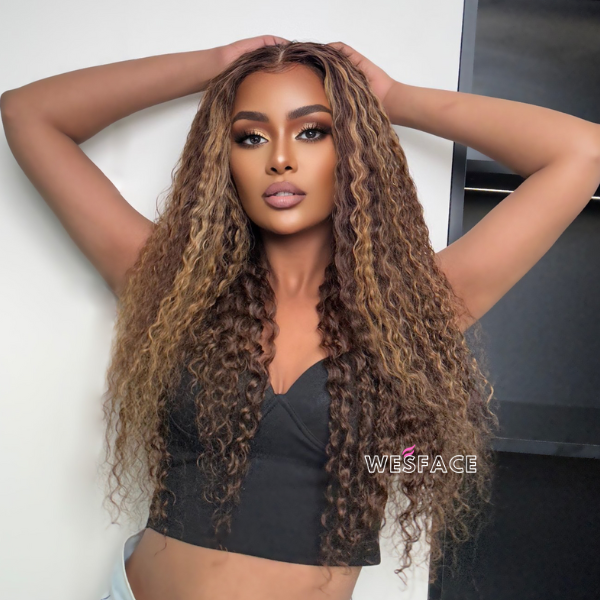Flash Sale Wesface P4/27 Highlight Wigs Water Wave Human Hair Wigs For Black Women