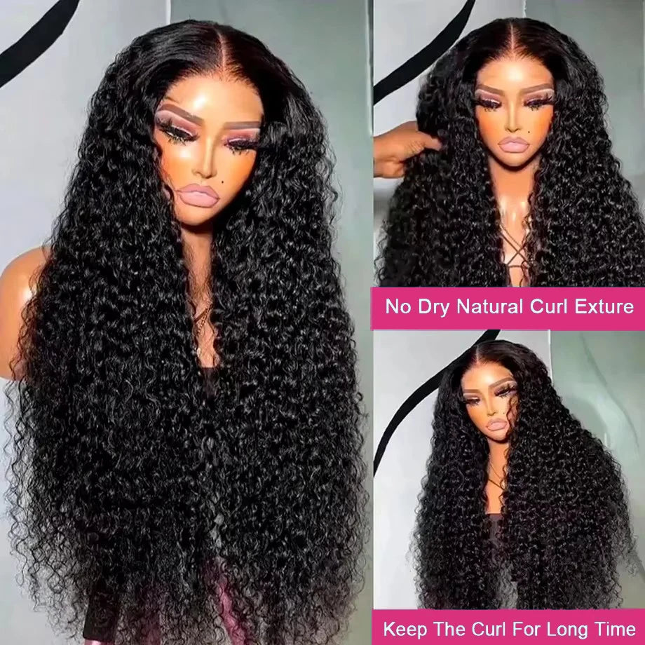 Wesface Kinky Curly Wigs 9x6 HD Lace Human Hair Afro Curly Human Hair Wigs 9x6 HD Lace Closure Wigs