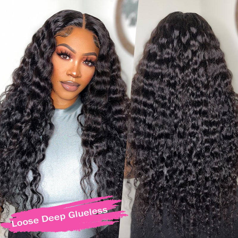 Flash Sale Curly Glueless Wig 5x5 & 4x6 Pre Cut HD Lace Natual Black Human Hair Wesface Wigs