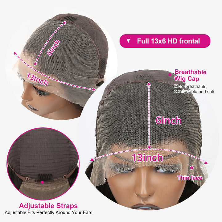 Tee Mason Recommends!!! Wesface Loose Body Wave & Straight 13x6 HD Lace Front Wig Natural Black Human Hair Wig