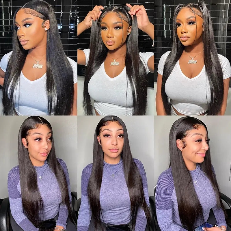 Wesface Straight 13x4 HD Lace Front Wig Natural Color Human Hair Wig