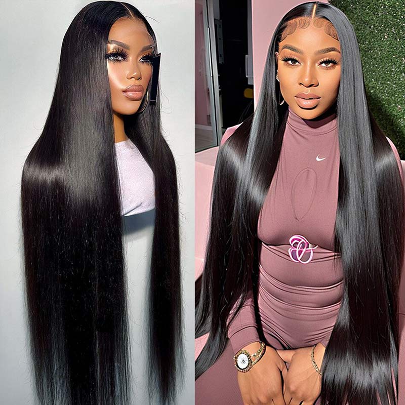 Wesface Straight 6x6 HD Lace Closure Wig Natural Color 100% Human Hair Wig Natural hairline