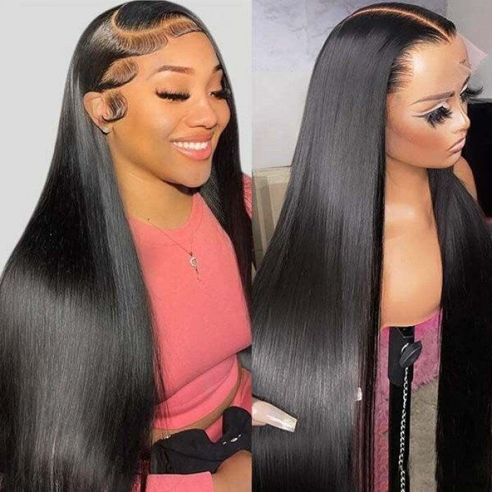 Wesface Straight 6x6 HD Lace Closure Wig Natural Color 100% Human Hair Wig Natural hairline