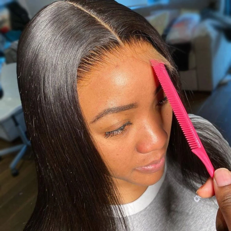 Wesface Straight 6x6 HD Lace Closure Wig Natural Color 100% Human Hair Wig Natural hairline