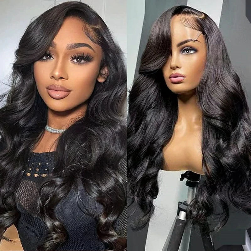 Wesface Body Wave 13x6 HD Lace Front Wig Natural Black Human Hair Wig