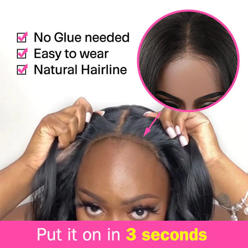 Wesface Wear Go Body Wave Glueless 5x5/4x6 HD Pre Cut Lace Closure Wig