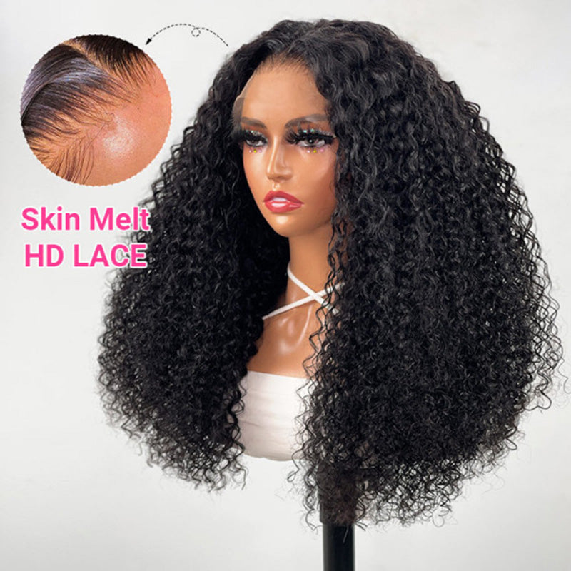 Flash Sale Curly Glueless Wig 5x5 & 4x6 Pre Cut HD Lace Natual Black Human Hair Wesface Wigs