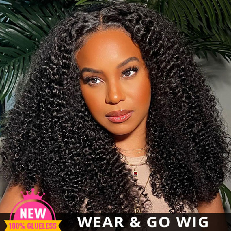 Flash Sale Curly Glueless Wig 5x5 & 4x6 Pre Cut HD Lace Natual Black Human Hair Wesface Wigs