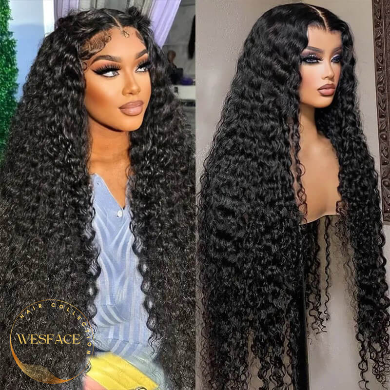 Wesface Jerry Curly 13x4 HD Lace Front Wig Natural Black Human Hair Wig