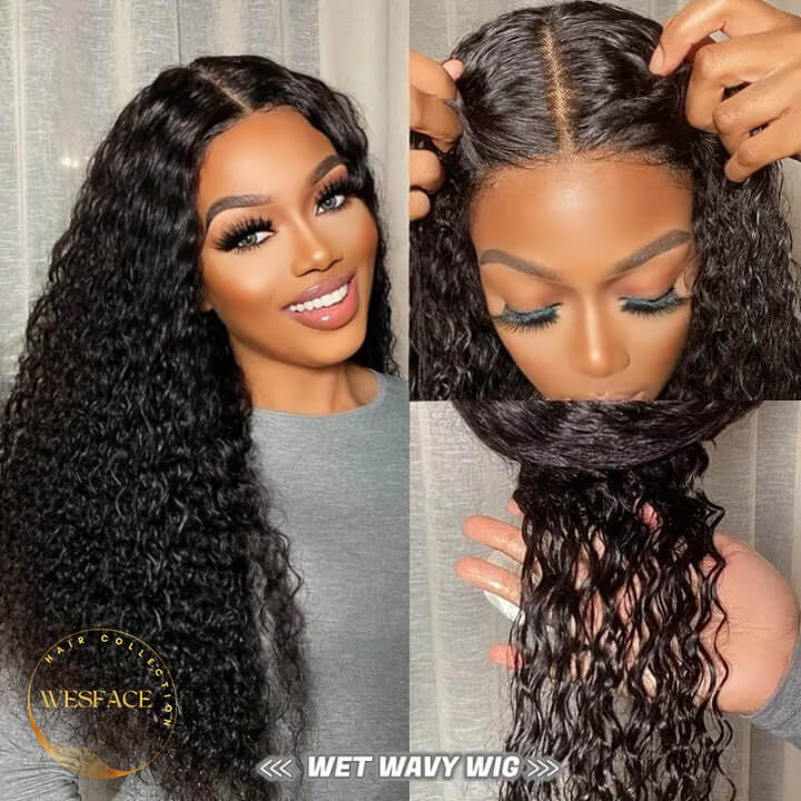 Wesface Jerry Curly 13x4 HD Lace Front Wig Natural Black Human Hair Wig
