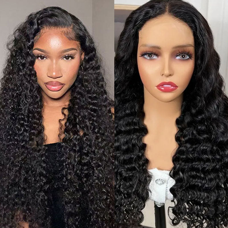 Real Swiss 5x5 HD Lace Closure Deep Wave Wig - Wesface Wigs