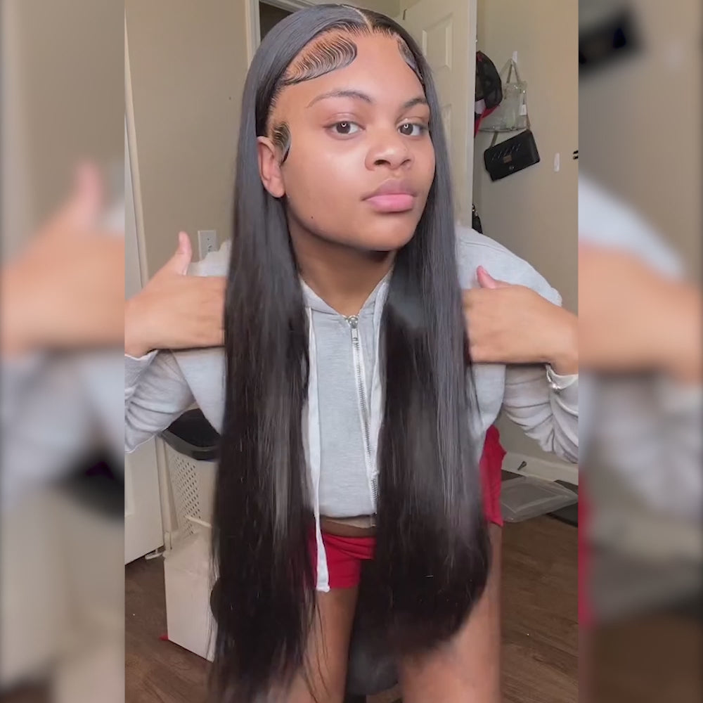 Wesface Straight 6x6 HD Lace Closure Wig Natural Color 100% Human Hair Wig Natural hairline