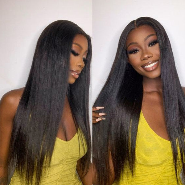 Wesface Straight Wig 5x7 HD Pre-Cut Ready To Go Glueless Human Hair Wigs For Women