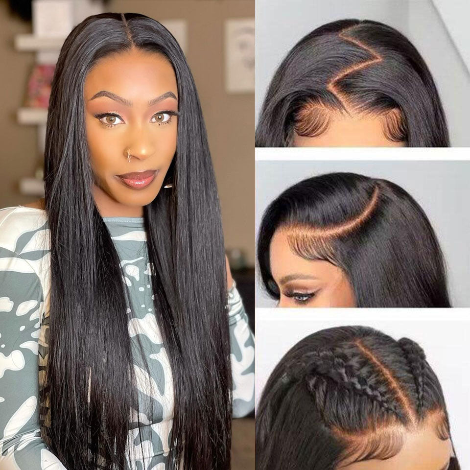 Ready To Go Glueless 9x7 HD Lace Wig Silky Straight Pre-Cut & Pre-Plucked & Pre-Bleached