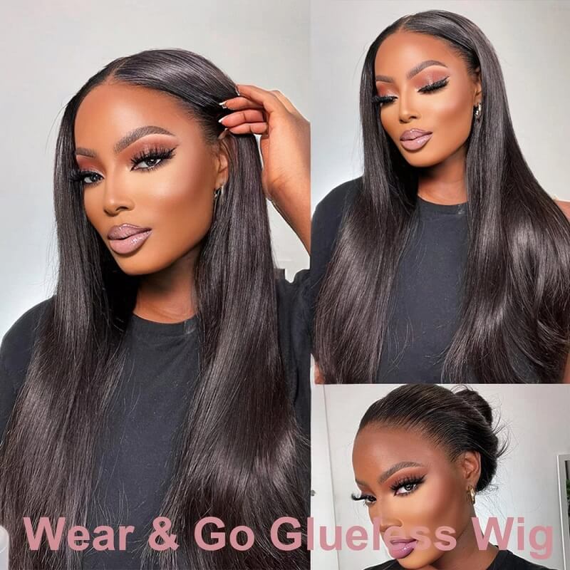 Wesface Straight/Body Wave Wear Go 5x5/4x6 HD Lace 180% Density Glueless 3D Elastic Dome Cap Human Hair Wig