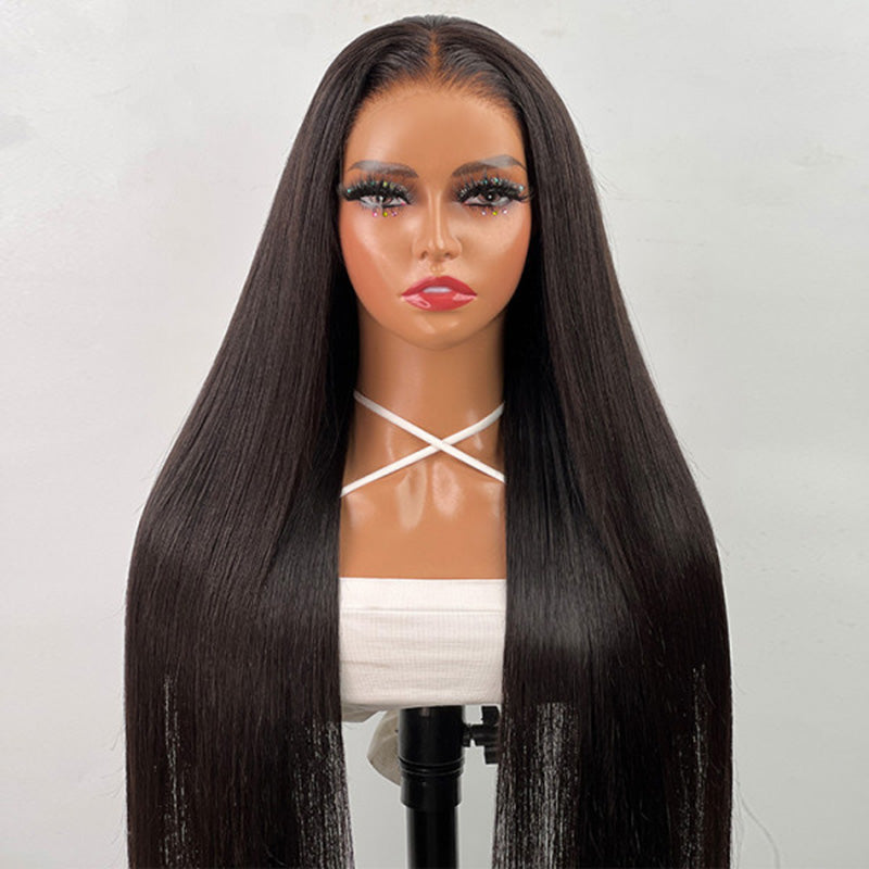 Wesface Ready to Wear Go Glueless Wig Straight 5x5 HD Lace Frontal Wig Human Hair Bob Wig 6x4 Transparent HD Lace Front Closure Wig