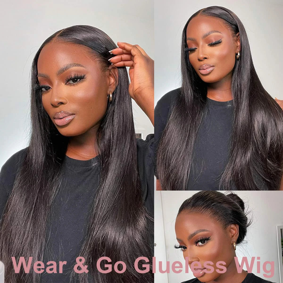 Wesface Wear & Go 4x4 / 6x4.5 Pre-Cut Lace Straight Glueless Breathable Cap-Air Wig