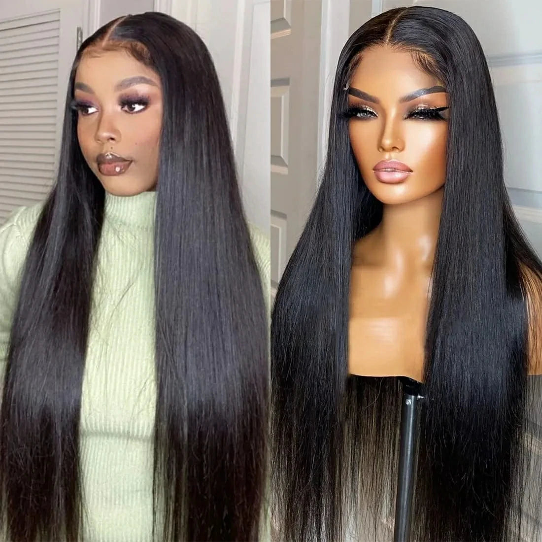 Wesface Wear & Go 4x4 / 6x4.5 Pre-Cut Lace Straight Glueless Breathable Cap-Air Wig