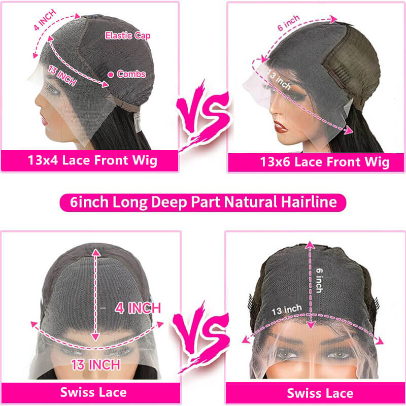 Wesface Wigs 13x4 Lace Front Wig Cap Vs 13x6 Lace Front Wig Cap