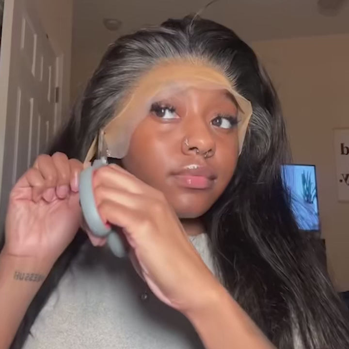 Wesface Straight 13x4 Transparente Lace Front Virgem Humano Perucas de Cabelo