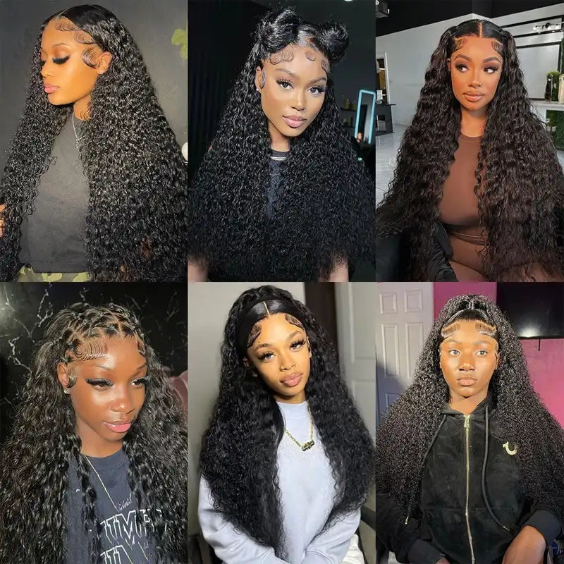Wesface Jerry Curly 13x4 HD Lace Front Wig Natural Black Human Hair Wig