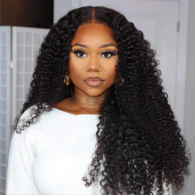 4c Edges HD Lace Kinky Curly Wig - Wesface Hair