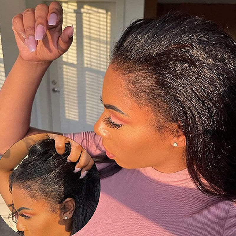 4c Edges HD Lace Kinky Straight Wig - Wesface Hair