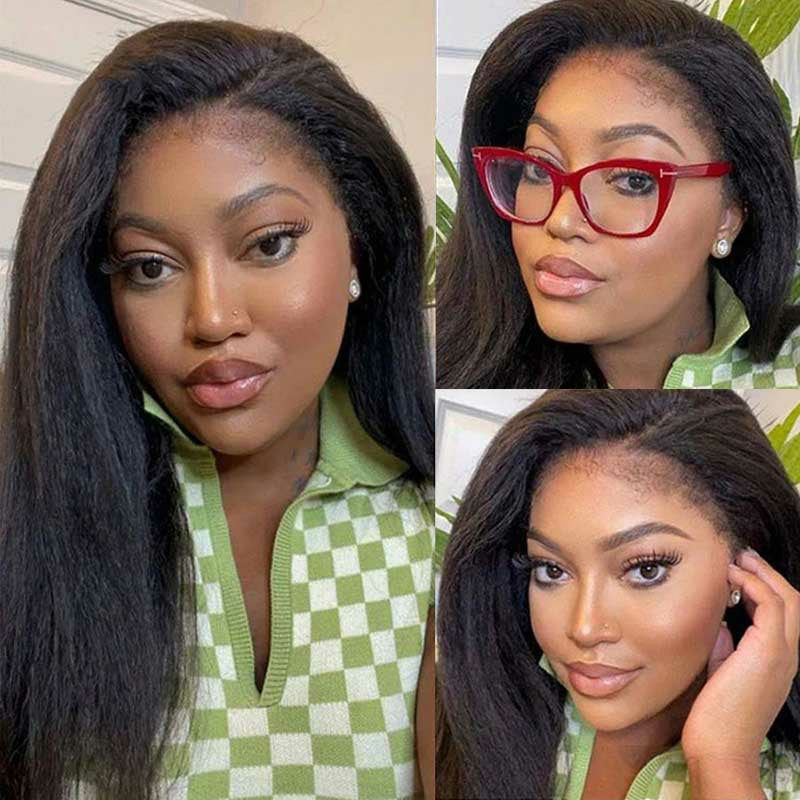 4c Edges HD Lace Kinky Straight Wig - Wesface Hair