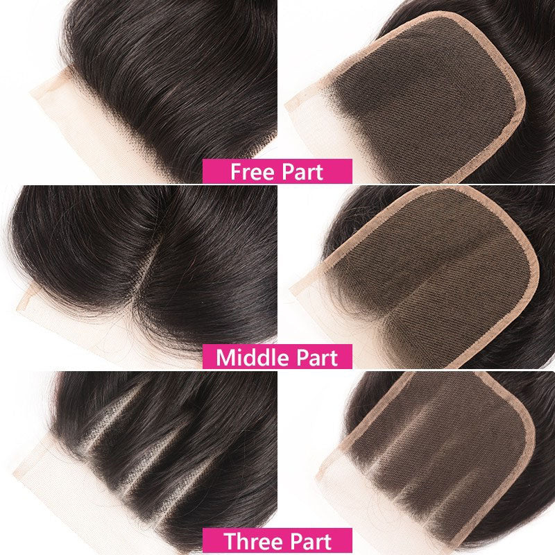 Wesface Body Wave 14-22 Inch 1 Pcs Human Hair Lace Closure