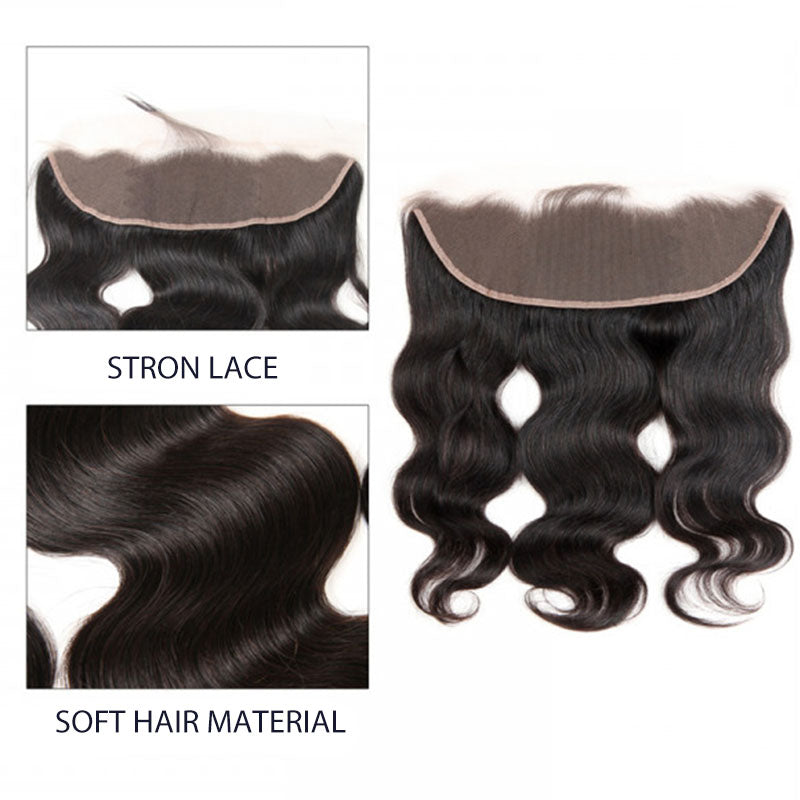 Wesface Body Wave Hair 1 Pcs Lace Frontal Free Part