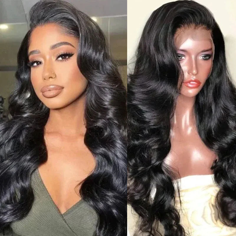 Wesface Body Wave 360 Lace Frontal Wig Natural Black Human Hair Wig