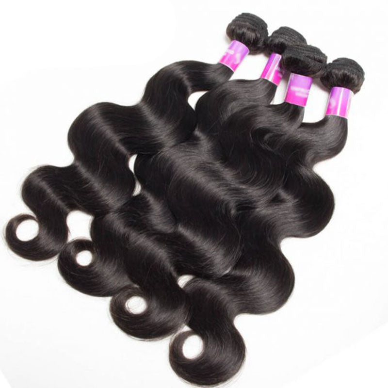 Wesface Body Wave Brazilian Hair Weave Extensions 4 Pcs Remy Human Hair Wefts