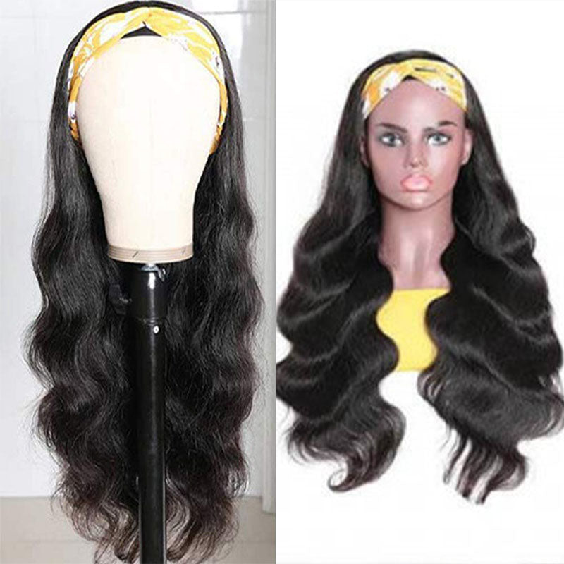 Wesface Body Wave Headband Wig Natural Black Human Hair Wig