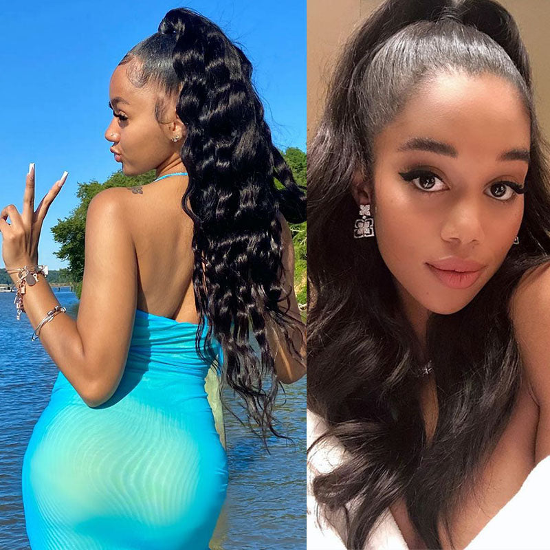 Wesface Body Wave 16-40 Inch Ponytail Human Hair Extension