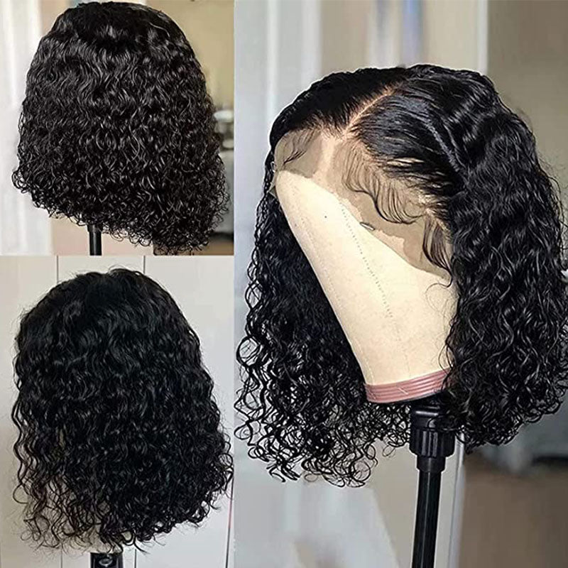 Wesface Curly Lace Bob Wig 10-16 Inch Human Hair Wig