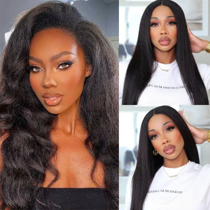 Real Swiss 5x5 HD Lace Closure Kinky Straight Wig - Wesface Wigs