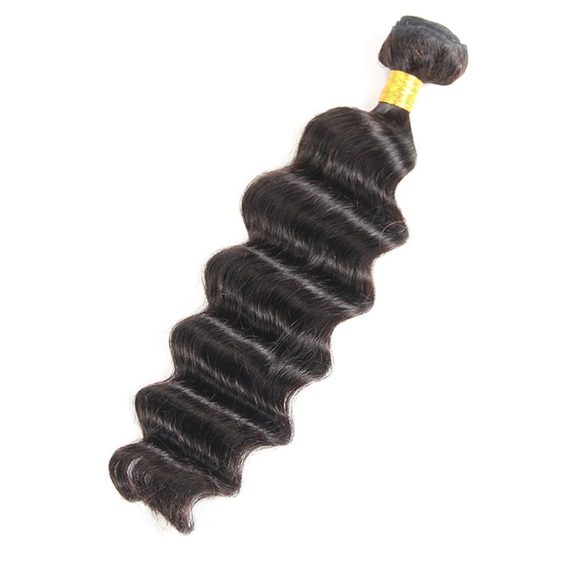 Wesface Loose Deep Wave 1 Pcs Bundle Natural Black Human Virgin Hair