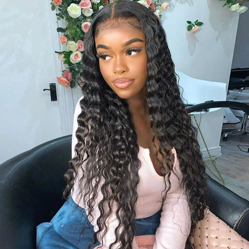 Wesface Loose Deep Wave 1 Pcs Bundle Natural Black Human Virgin Hair